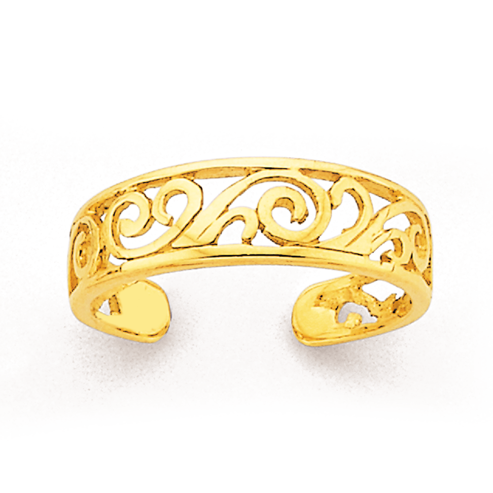 9ct Gold Filigree Toe Ring
