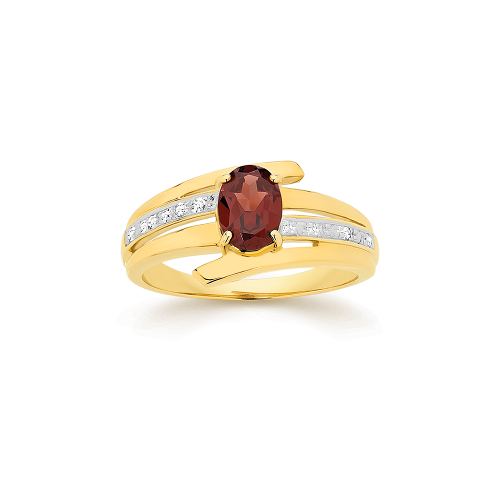 Prouds Jewellers Prouds Diamond Rings On Sale 9ct Gold Garnet