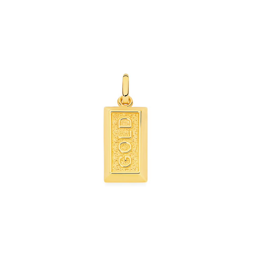 9ct Gold Gold Bar Charm Prouds