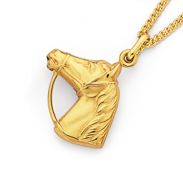 9ct Gold Horse Head Charm