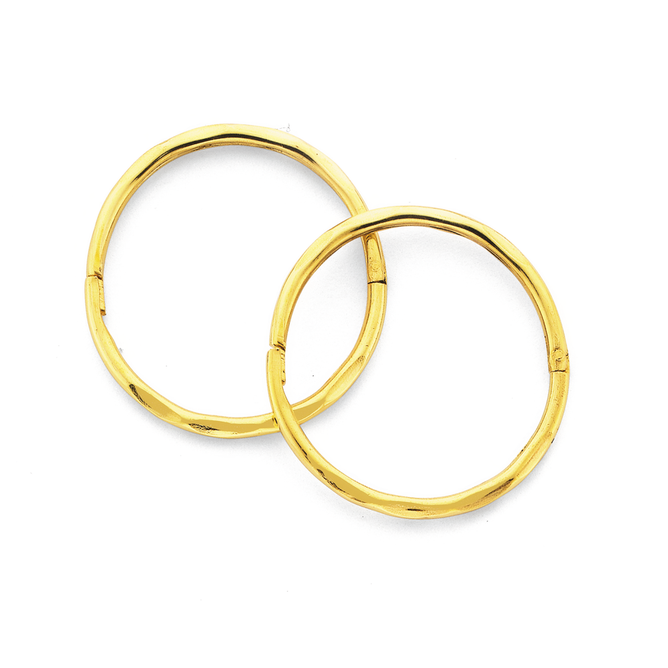 9ct Gold Small Facet Sleepers | Earrings | Prouds The Jewellers