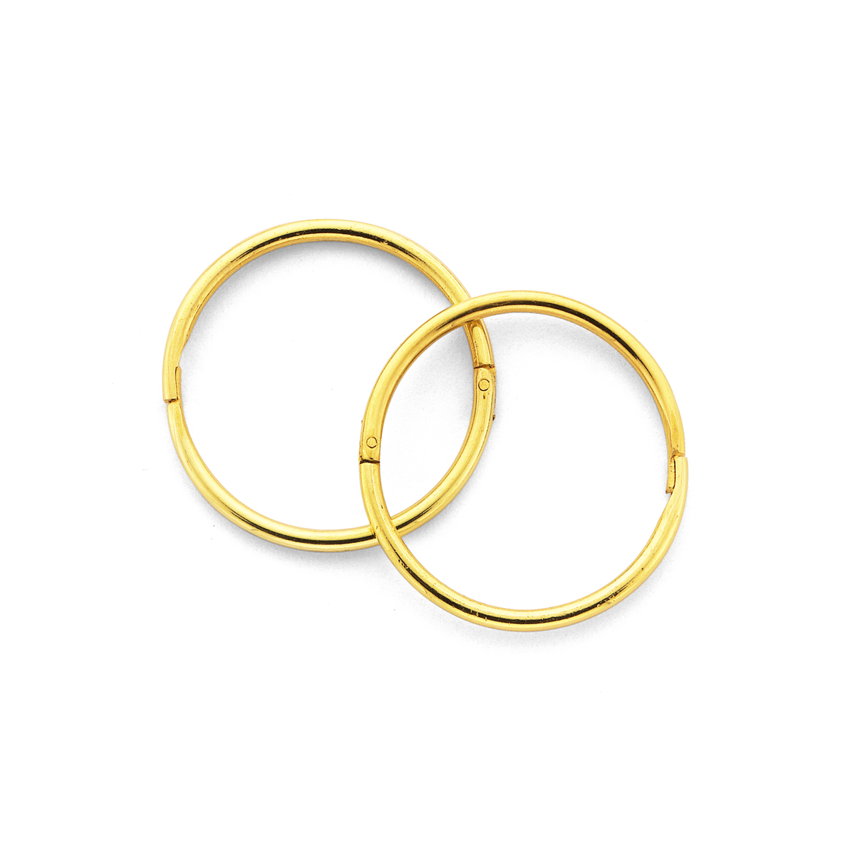 9ct Gold Large Plain Sleepers | Earrings | Prouds The Jewellers