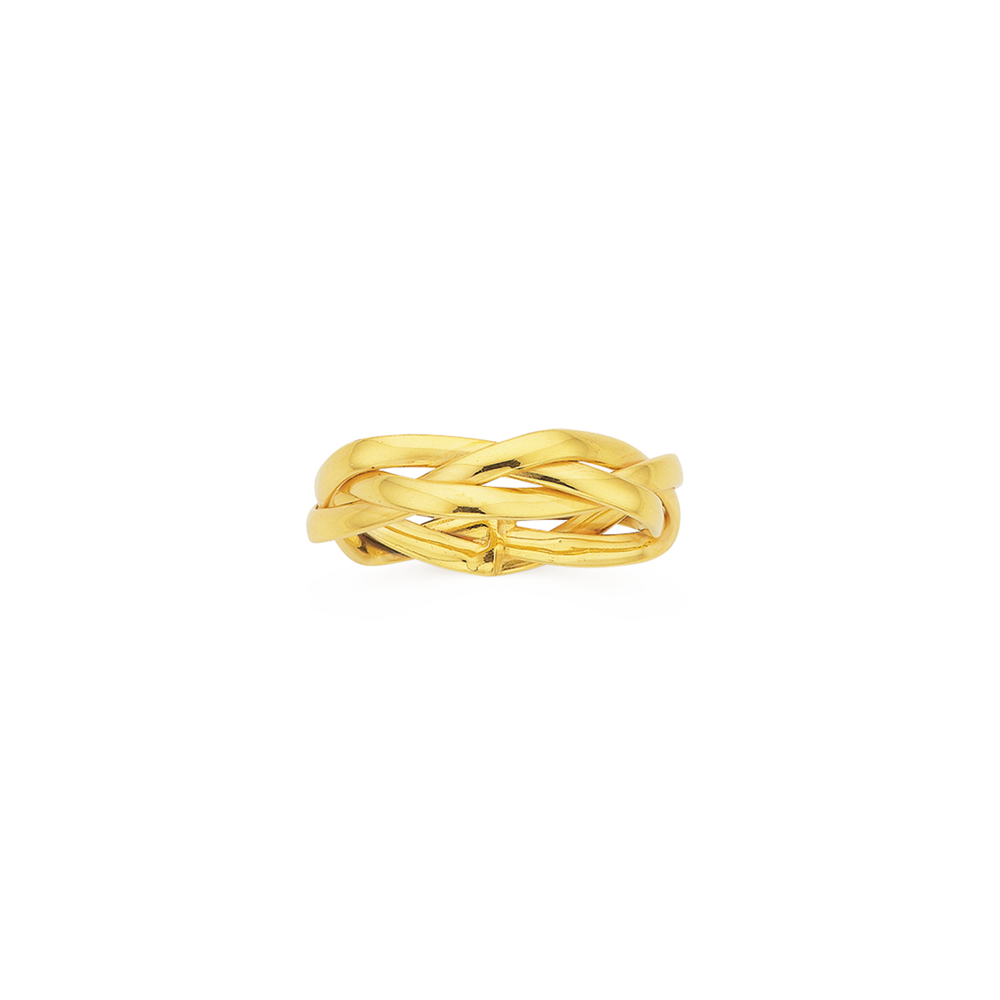 9ct Gold Loose Plait Dress Ring