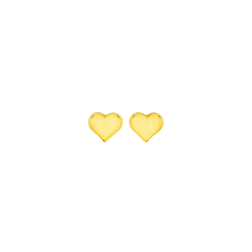 9ct Gold Mini Heart Stud Earrings Prouds