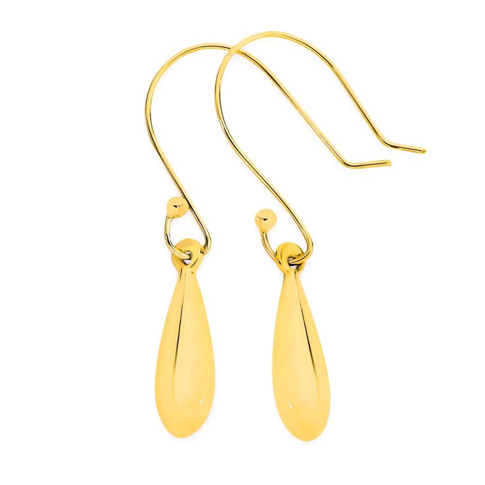 9ct Gold Linked Drop Earrings  WILDE JEWELLERY