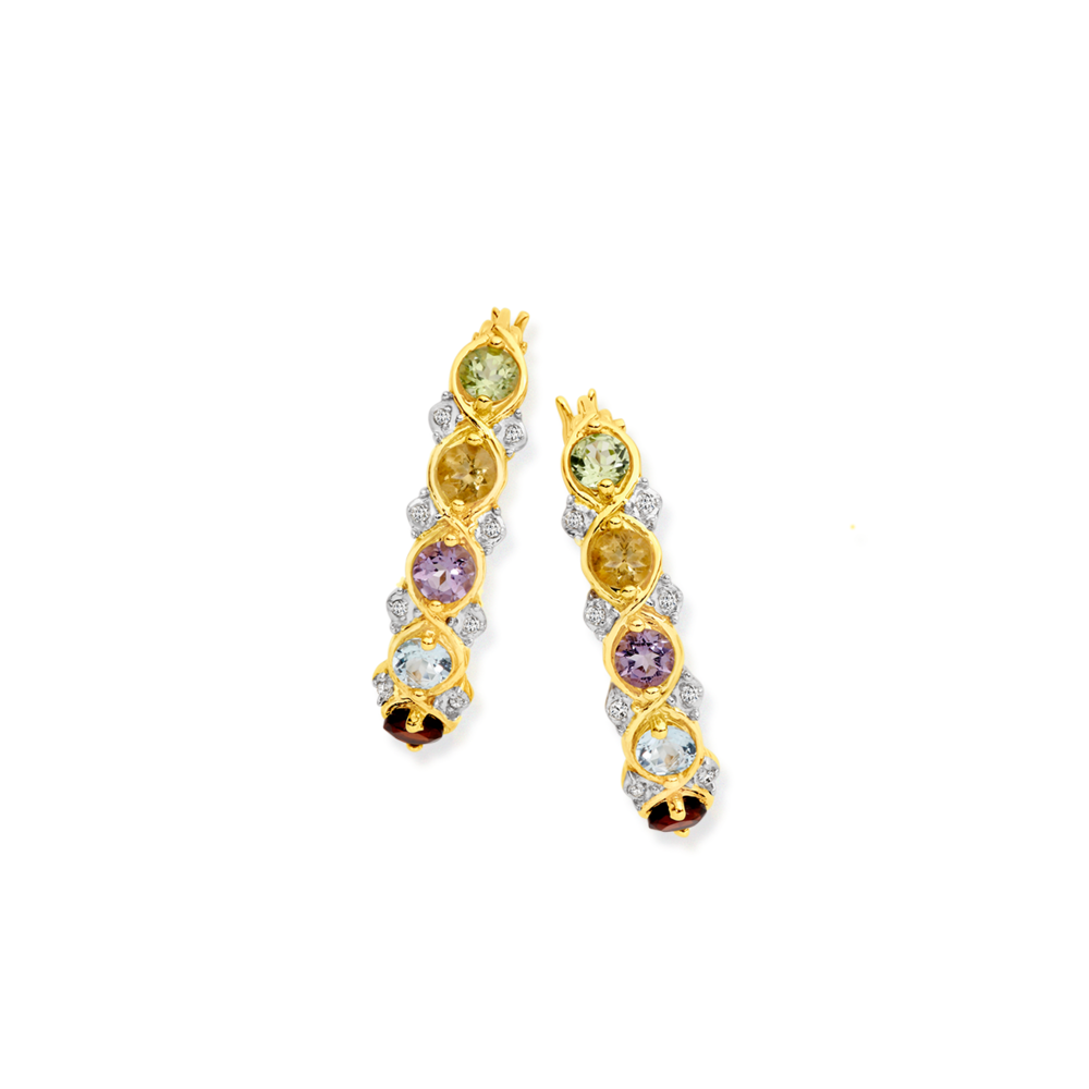 Prismatic Petals Gemstone Earrings | Pia Jewellery