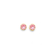 9ct Gold Pink CZ Bezel Stud Earrings