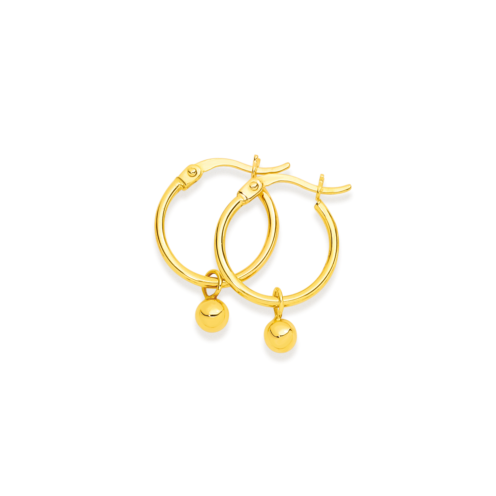 14K Gold Dangle Drop Hoop Earrings for Women Girls- Starfish –  kissyanjewelry