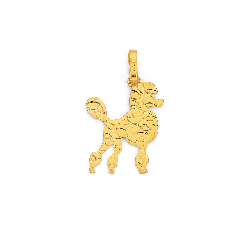 Gold poodle pendant new arrivals