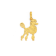9ct Gold Poodle Dog Pendant