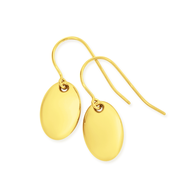 9ct Gold Puff Drop Earrings | Prouds