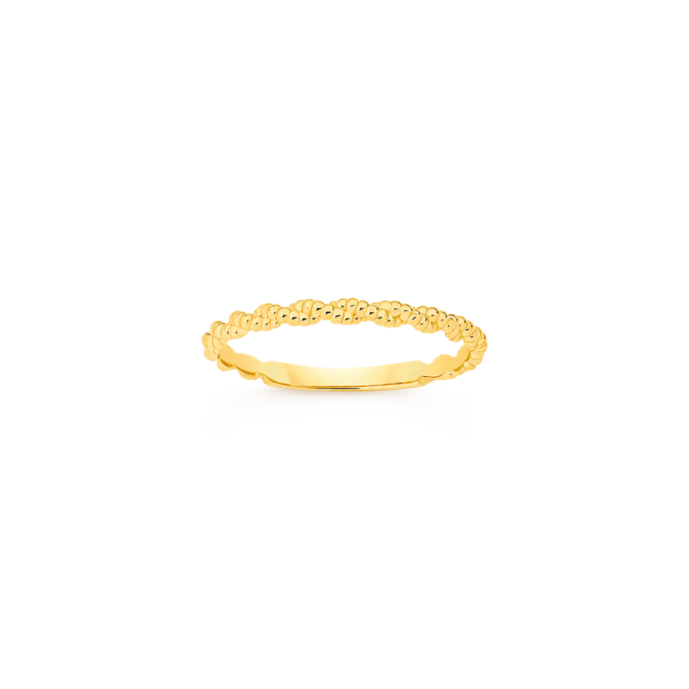 9ct Gold Rope Twist Stacker Ring