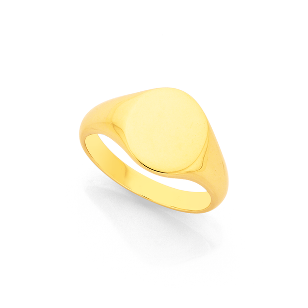 9ct Gold Roude Signet Ring