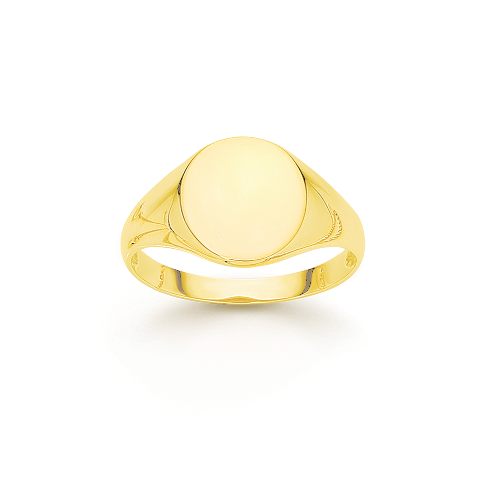 14K Yellow Gold Emerald Mens Ring by Luxurman 000497