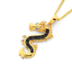 9ct Gold Sapphire & Diamond Dragon Pendant