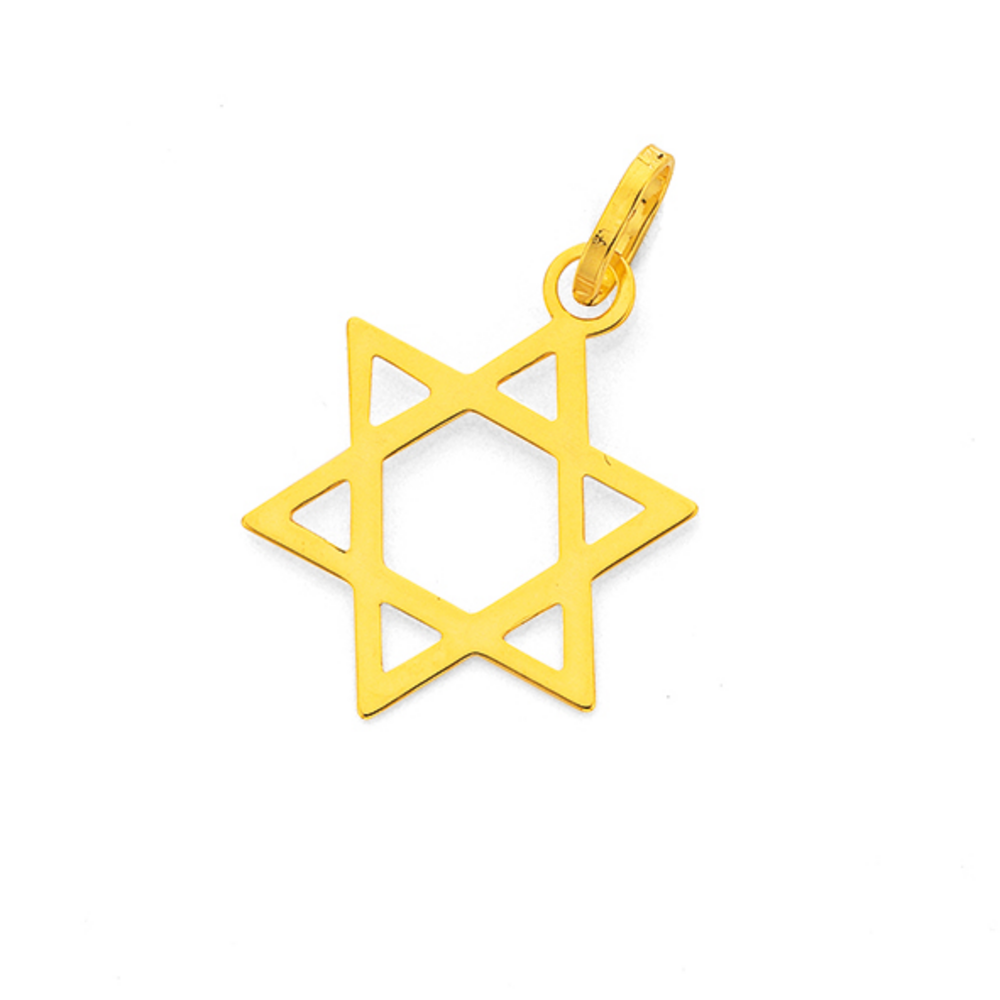 9ct Gold Star of David Charm