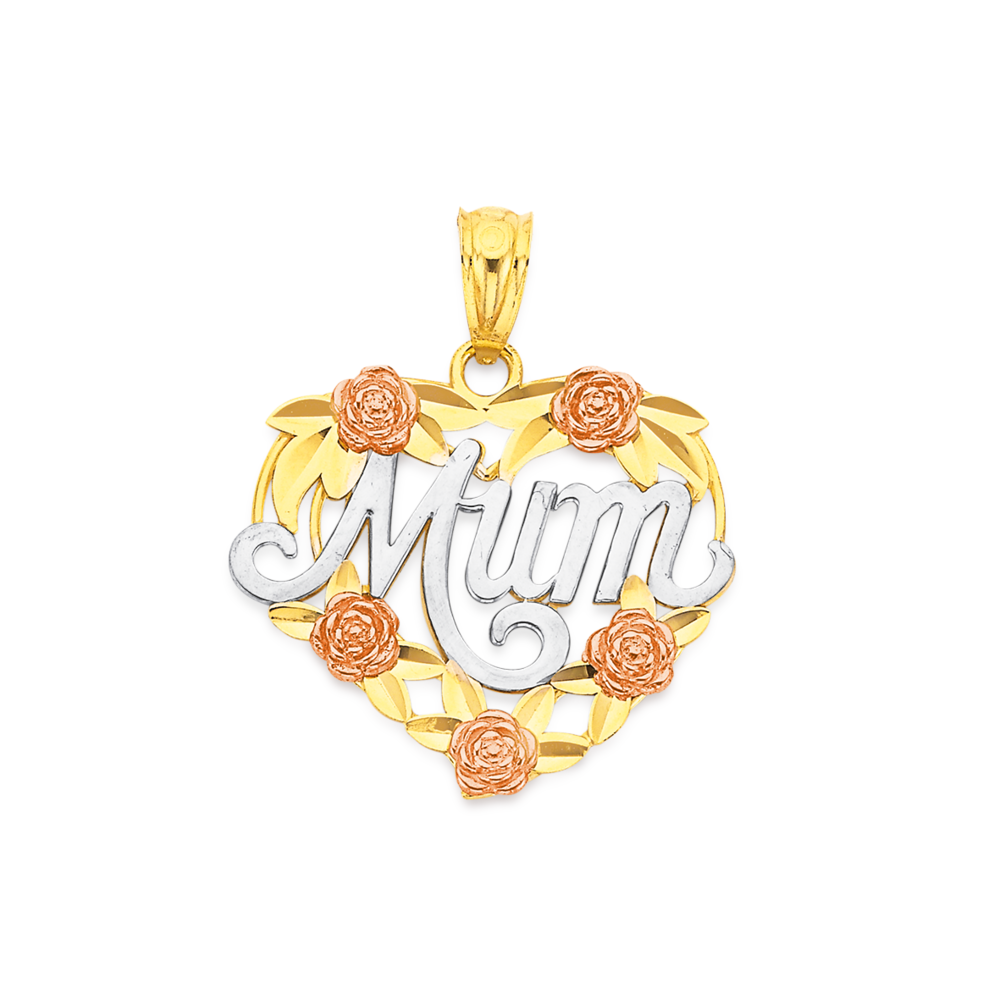 9ct Yellow Gold Diamond Mum Pendant – Shiels Jewellers