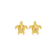 9ct Gold Turtle Stud Earrings
