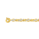 9ct Gold Two Tone 19cm Bolt Ring Bracelet