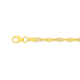 9ct Gold Two Tone 19cm Solid Infinity Bracelet