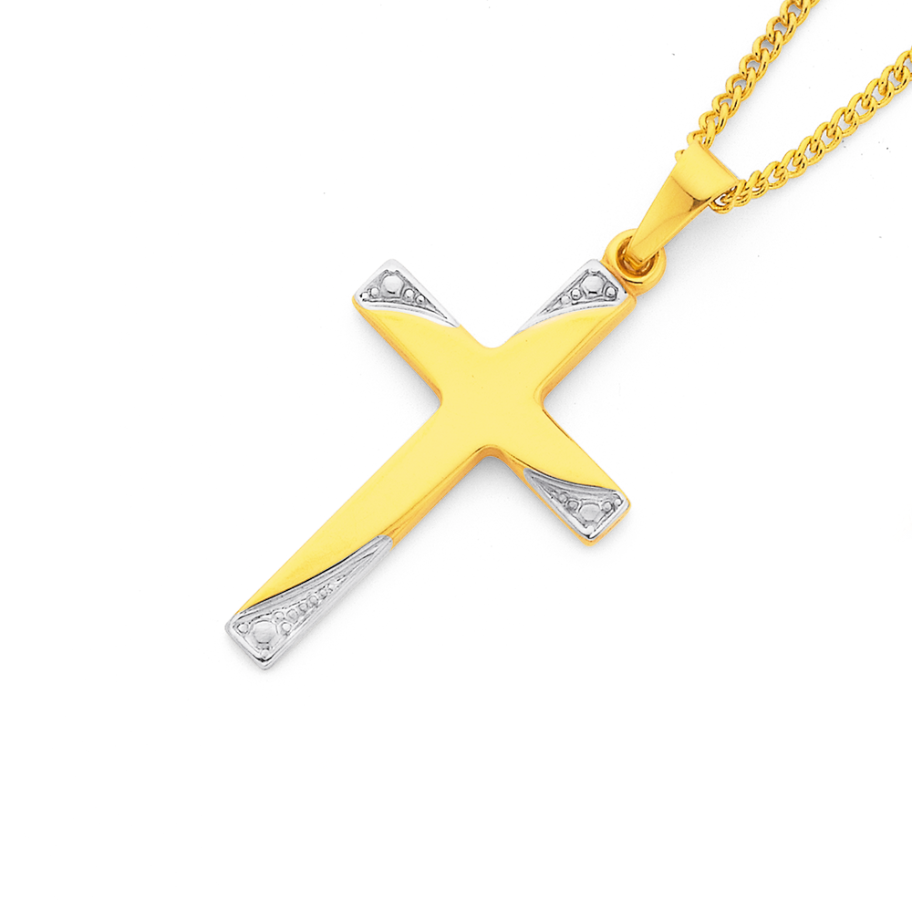 Two Tone Cross Pendant at best price in Mumbai by DVN Traders | ID:  10165484055