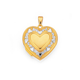 9ct Gold Two Tone 24mm Heart Locket