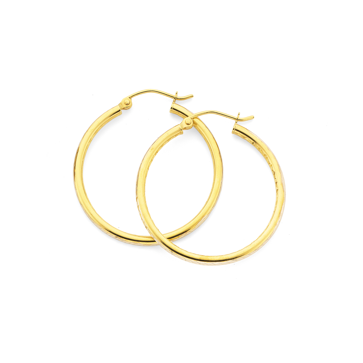 Gold 25mm hoop earrings Clearance
