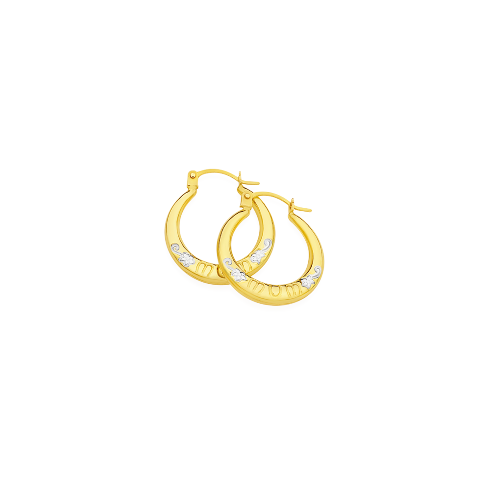 Rose gold creole shop earrings