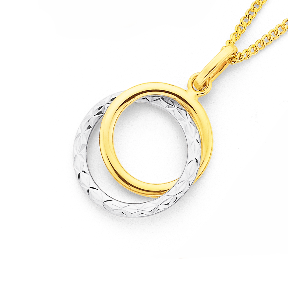 Solid 9ct Gold Double Layered Necklace with Polished Gold Disc – Oscar  Graves