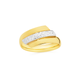 9ct Gold Two Tone Diamond-Cut Dress Ring