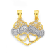 9ct Gold Two Tone 'Mother & Daughter' Share Pendant