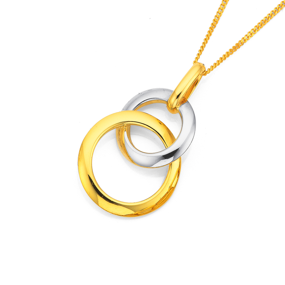 Geovana Double Ring Necklace – Noellery