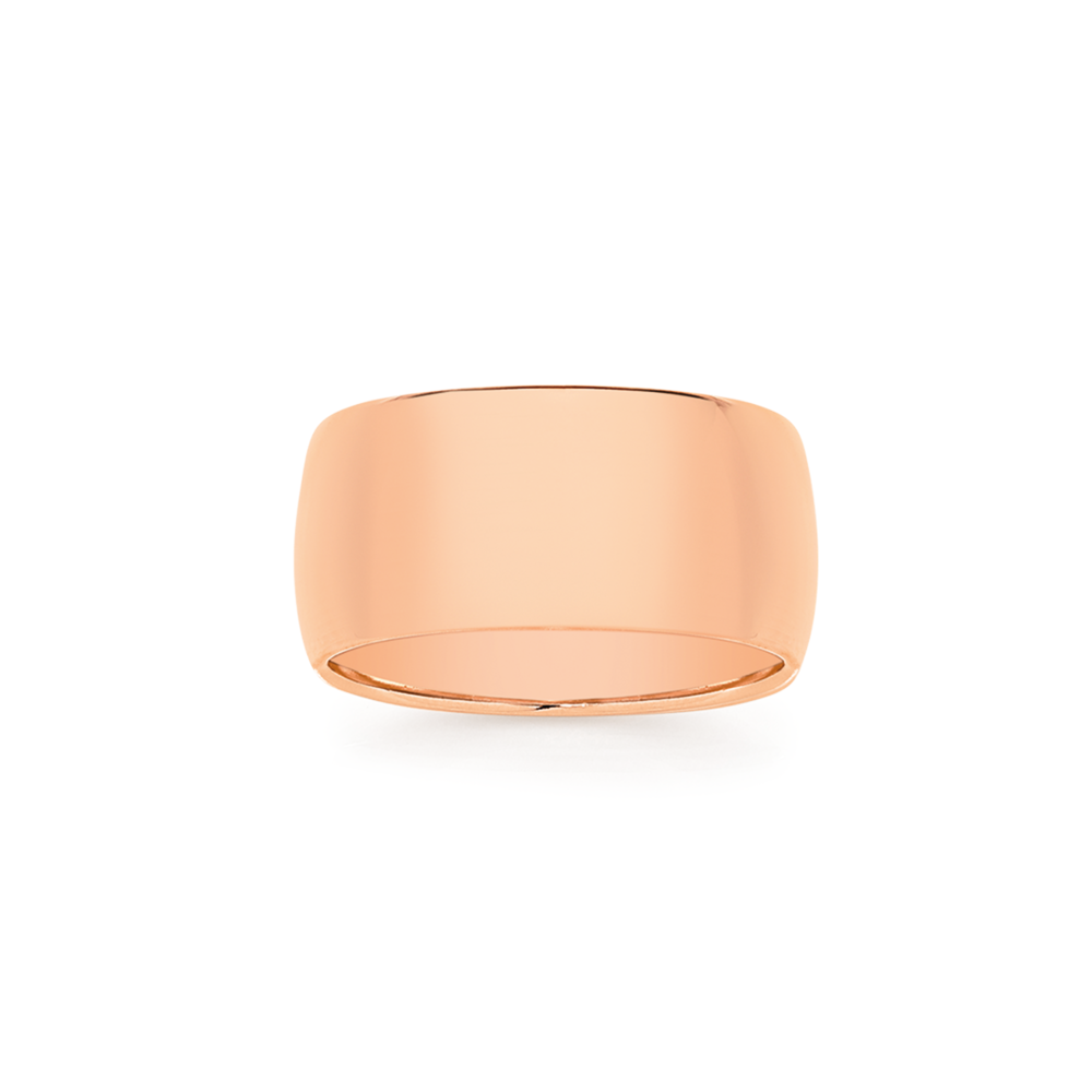9ct Rose Gold 10mm Wide Ring Prouds