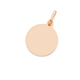 9ct Rose Gold 12mm Round Disc Charm