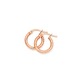 9ct Rose Gold 2x10mm Diamond-cut Hoop Earrings