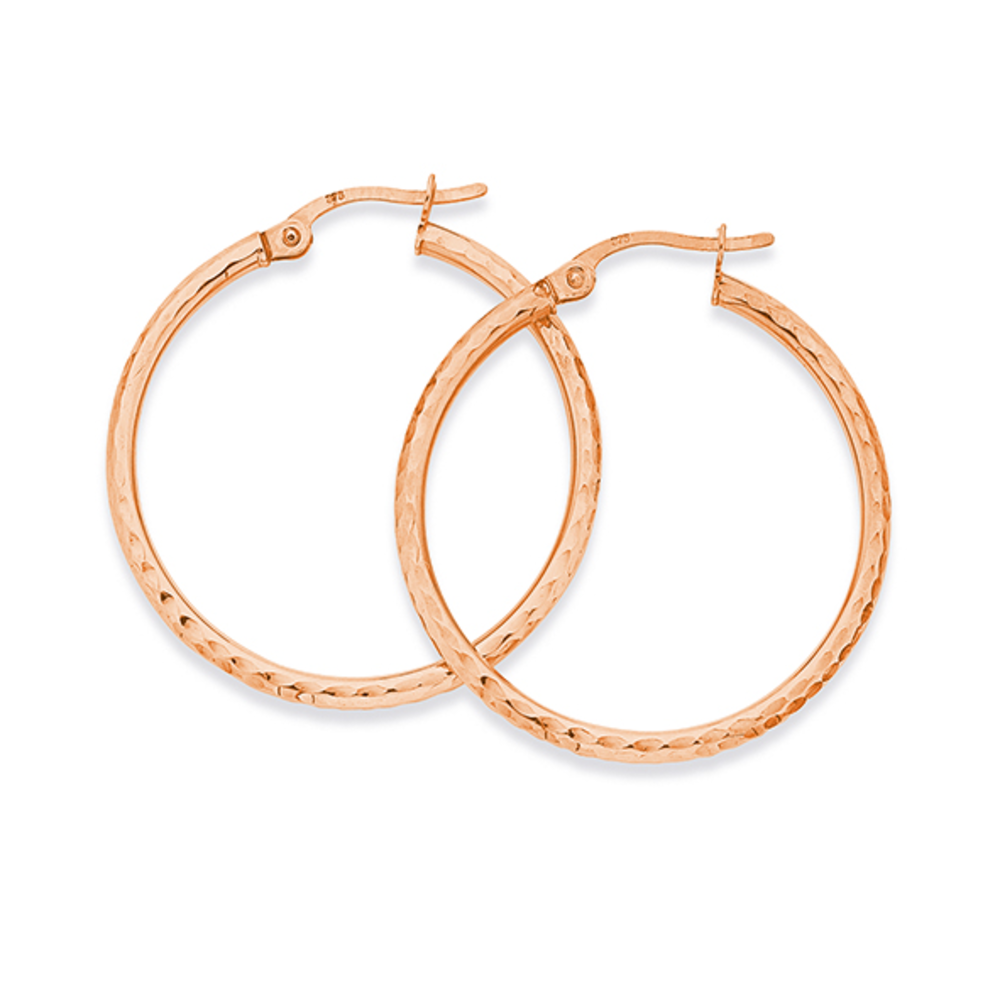 Large rose best sale gold hoop earrings