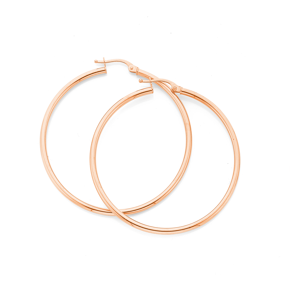 Real rose sales gold hoops