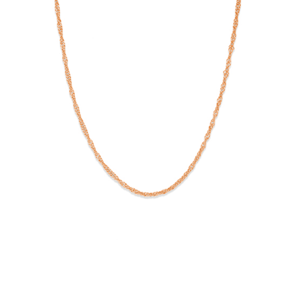 9ct Rose Gold 45cm Solid Singapore Chain