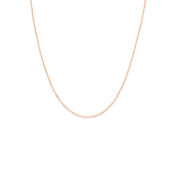9ct Rose Gold 45cm Solid Twisted Cable Chain