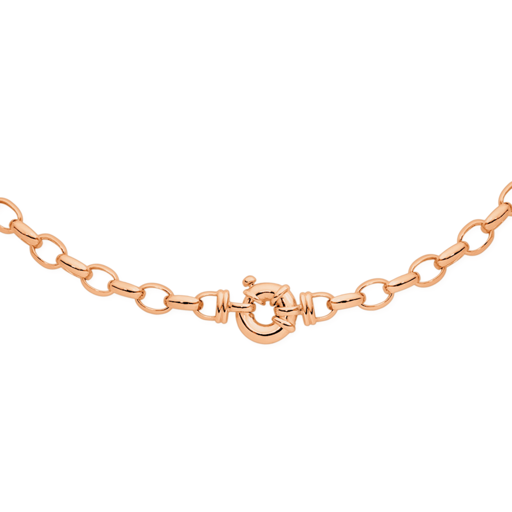 Beryl Lane - Antique Edwardian 9K Rose Gold Smooth Curb-link Choker Necklace