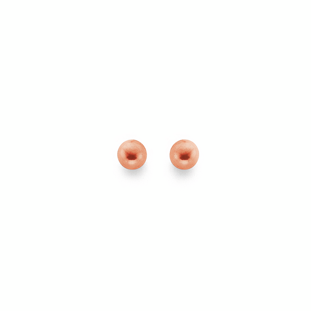 9ct Rose Gold 4mm Ball Stud Earrings