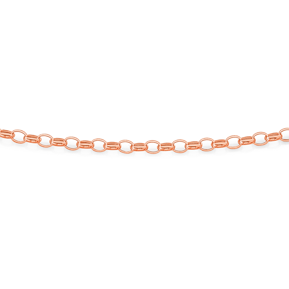 9ct Rose Gold 50cm Hollow Oval Belcher Chain Prouds