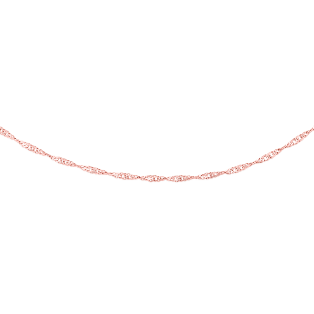 9ct Rose Gold 50cm Solid Singapore Chain