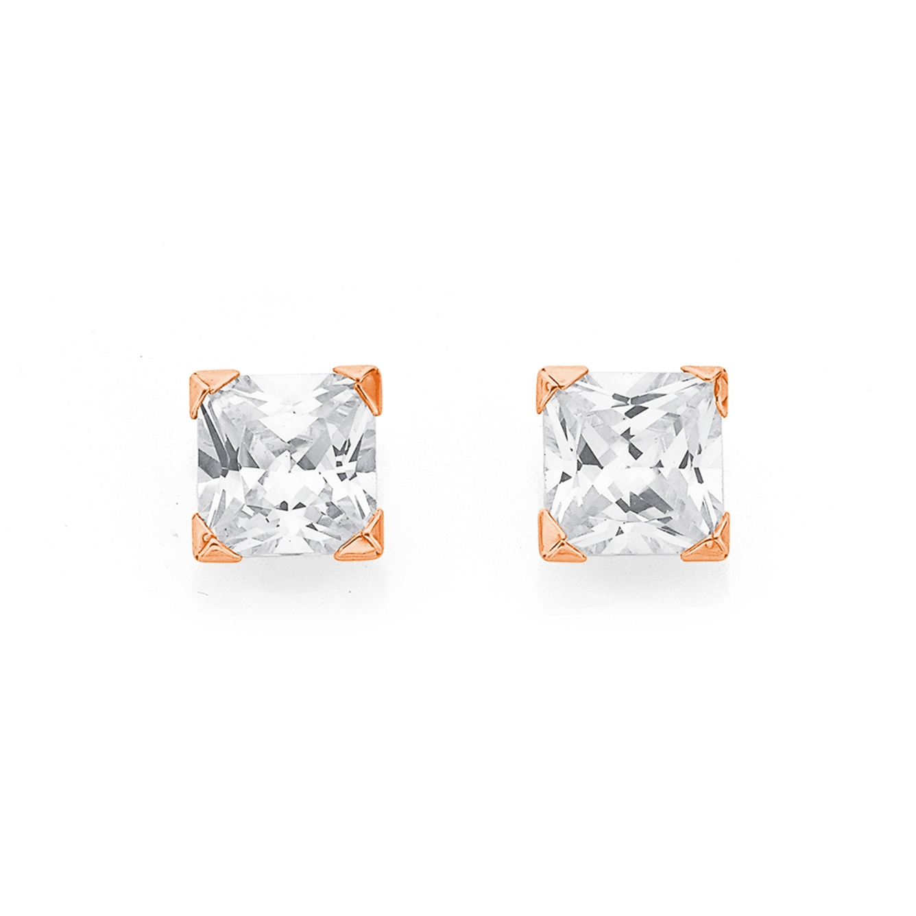 9ct Rose Gold Bar Stud Earrings | Earrings | Prouds The Jewellers