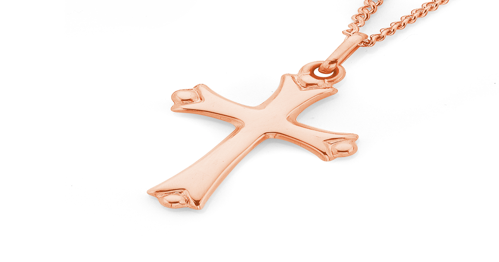 9ct Rose Gold Celtic Cross Pendant Prouds