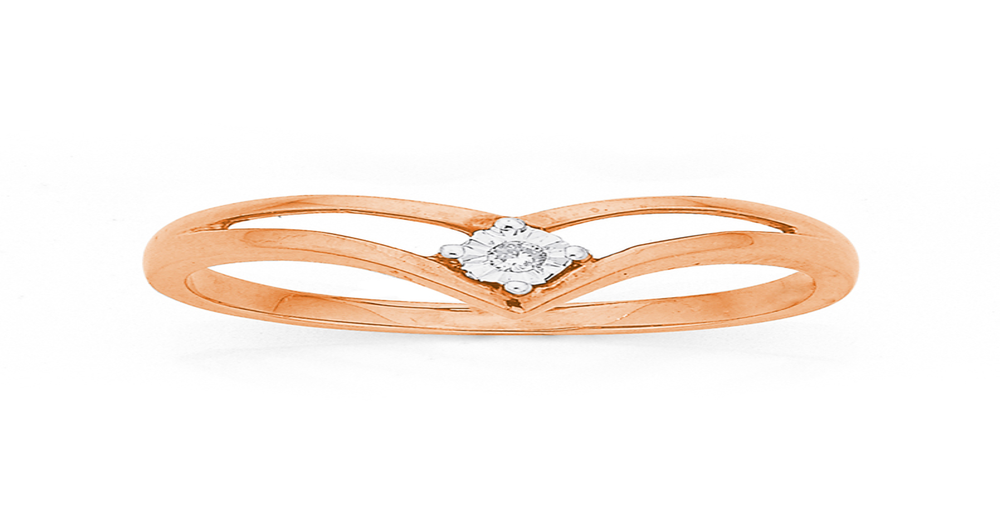9ct Rose Gold Diamond Ring Prouds