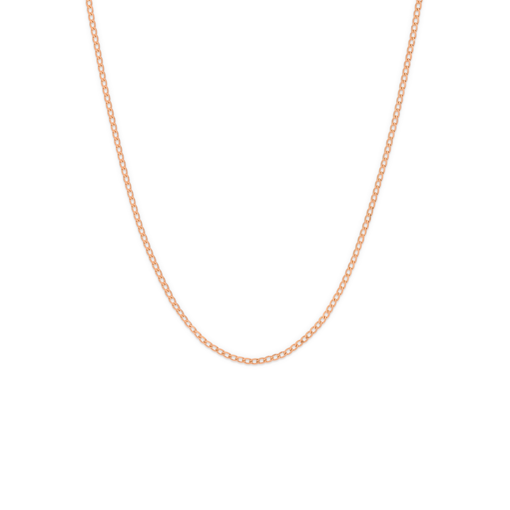 9ct Rose Gold Solid 45cm Curb Chain