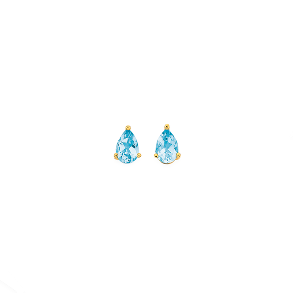 9ct Sky Blue Topaz Stud Earrings