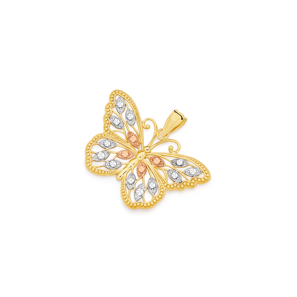 14k gold butterfly charm deals