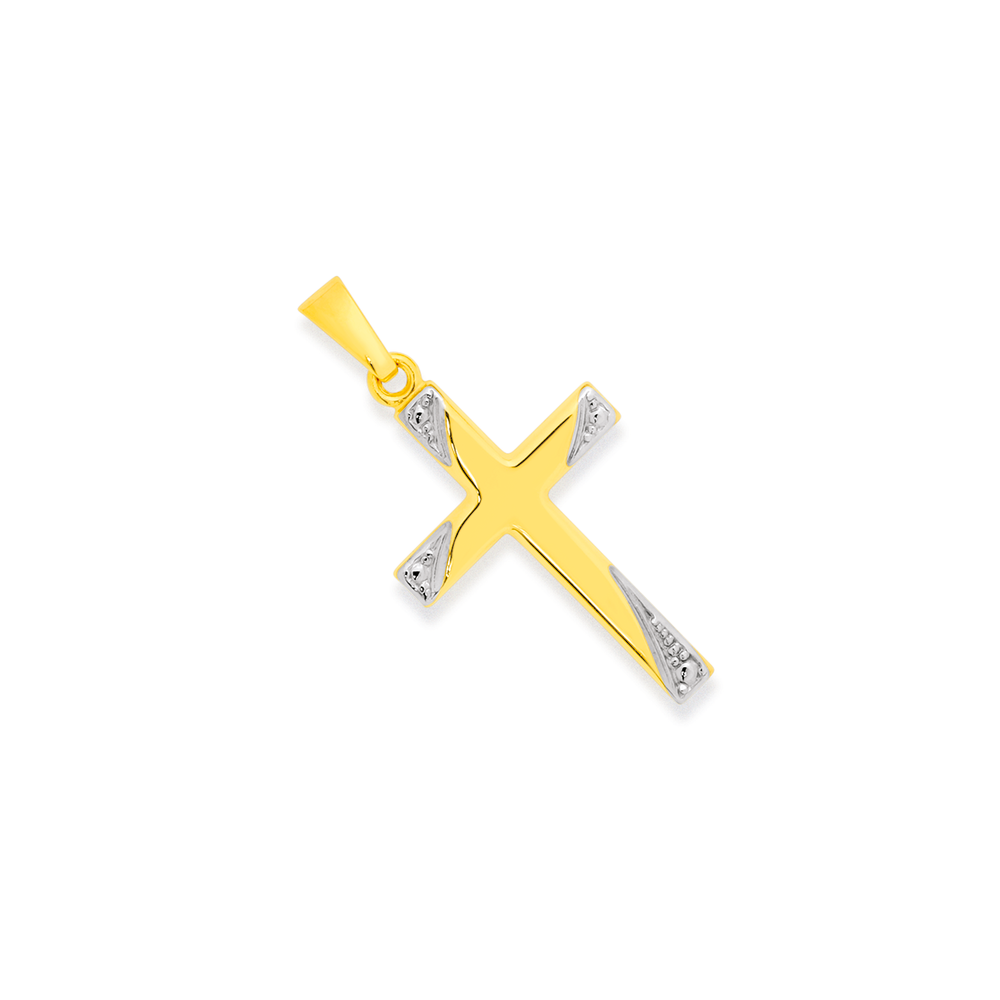 Mens 10k gold clearance cross pendant